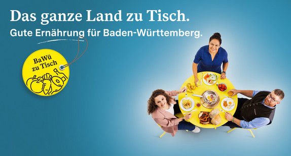 BaWü zu Tisch - Drei Personen sitzen an einem Tisch