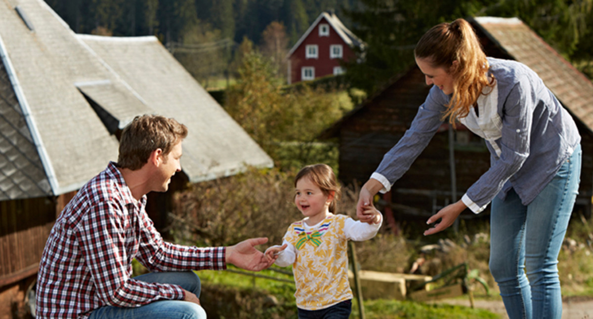 Familie auf dem Land